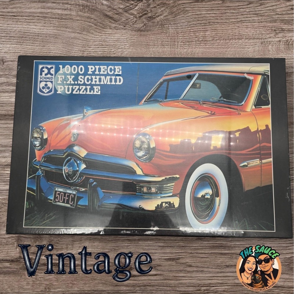 F.X. Schmid 1000 Piece Puzzle Ancient Reflection Vintage 1950 Ford Car NEW Retro